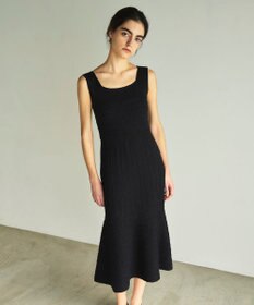 GRACE CONTINENTAL ツイードマーメイドニットワンピース