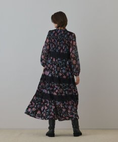 GRACE CONTINENTAL サラサプリントティアードワンピース