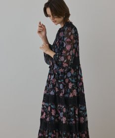 GRACE CONTINENTAL サラサプリントティアードワンピース