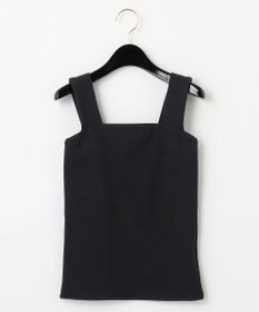 GRACE CONTINENTAL テレコノースリーブトップ ブラック