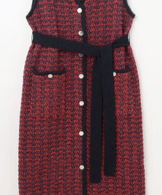 GRACE CONTINENTAL バイカラージャガードニットワンピース