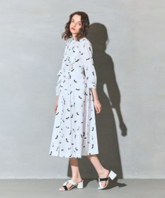 GRACE CONTINENTAL ヒールプリントシャツドレス