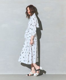 GRACE CONTINENTAL ヒールプリントシャツドレス