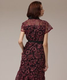 GRACE CONTINENTAL チュールフラワー刺繍ワンピース