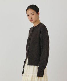 GRACE CONTINENTAL ネップニットカーディガン