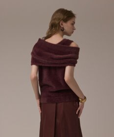 GRACE CONTINENTAL オフタートルニットトップ