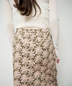 GRACE CONTINENTAL パームモチーフカーゴスカート