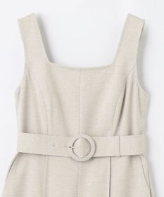 GRACE CONTINENTAL 麻調ベルトサロペット