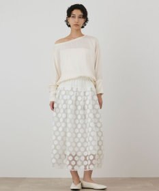 GRACE CONTINENTAL シルクドルマンスリーブトップ