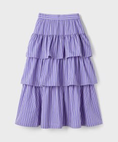GRACE CONTINENTAL ストライプラッフルスカート