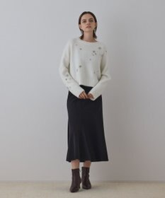 GRACE CONTINENTAL ビジューニットトップ