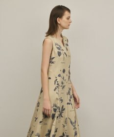 GRACE CONTINENTAL ボタニカルプリントフレアワンピース