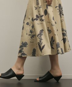 GRACE CONTINENTAL ボタニカルプリントフレアワンピース