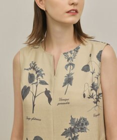 GRACE CONTINENTAL ボタニカルプリントフレアワンピース