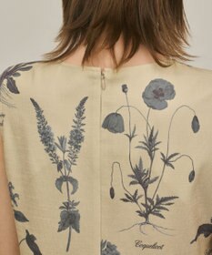 GRACE CONTINENTAL ボタニカルプリントフレアワンピース