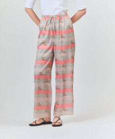 GRACE CONTINENTAL ロープボーダーパンツ ピンク