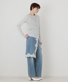 GRACE CONTINENTAL ラメクルーカットトップ