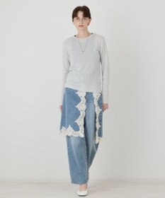 GRACE CONTINENTAL ラメクルーカットトップ