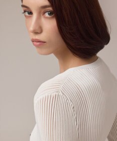 GRACE CONTINENTAL シアーフリルニットカーディガン