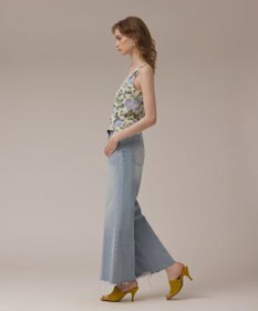 GRACE CONTINENTAL ローズプリントニットトップ