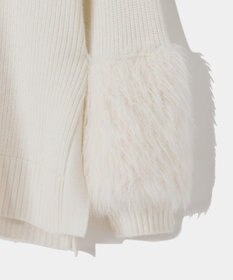 GRACE CONTINENTAL フェザースリーブニットトップ