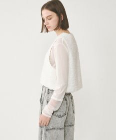 GRACE CONTINENTAL ツイードショートジレジャケット