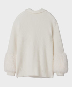 GRACE CONTINENTAL フェザースリーブニットトップ