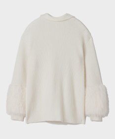 GRACE CONTINENTAL フェザースリーブニットトップ