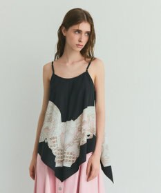 GRACE CONTINENTAL ジュエリースカーフキャミ ブラック