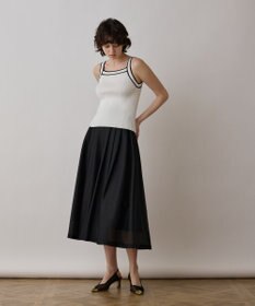 GRACE CONTINENTAL バイカラーリブニットトップ ホワイト