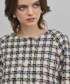 GRACE CONTINENTAL レースヘムツイードジャケット