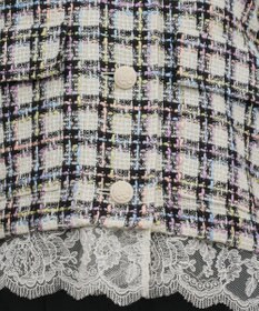 GRACE CONTINENTAL レースヘムツイードジャケット