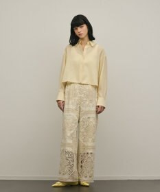 GRACE CONTINENTAL バックフレアシャツ イエロー