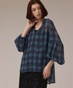 GRACE CONTINENTAL チェックカフタントップ