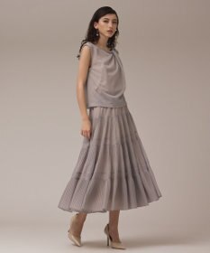 GRACE CONTINENTAL オーガンドレープトップ ベージュ