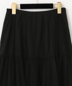 GRACE CONTINENTAL ブラックタフタオーバースカート