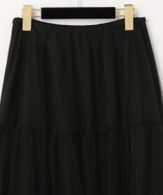 GRACE CONTINENTAL ブラックタフタオーバースカート
