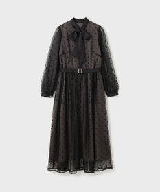 GRACE CONTINENTAL ビーズ刺繍ドットドレス