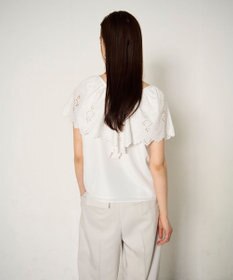 刺繍ラッフルカラーノースリーブ トップ / GRACE CONTINENTAL