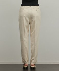 GRACE CONTINENTAL トリアセ麻調テーパードパンツ