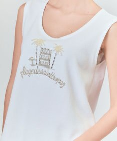 GRACE CONTINENTAL ビジューモチーフノースリーブ