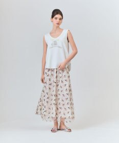 GRACE CONTINENTAL ビジューモチーフノースリーブ