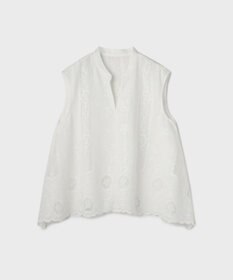 GRACE CONTINENTAL 刺繍スキッパートップ