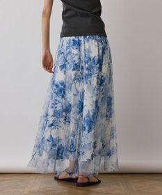 GRACE CONTINENTAL シャドーフラワープリントスカート