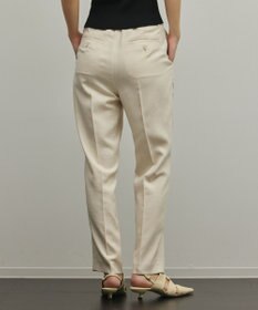 GRACE CONTINENTAL トリアセ麻調テーパードパンツ