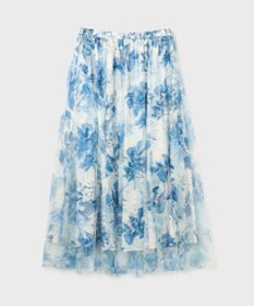 GRACE CONTINENTAL シャドーフラワープリントスカート