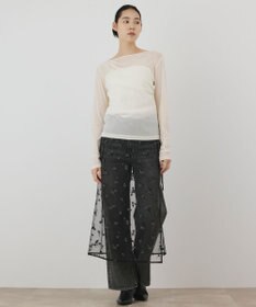 GRACE CONTINENTAL フロッキードレープトップス