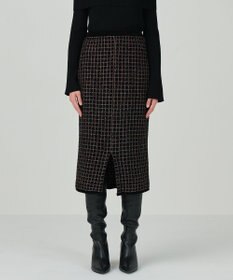 GRACE CONTINENTAL ツイードニットスカート