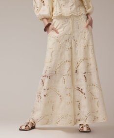 GRACE CONTINENTAL カットワークバギーパンツ