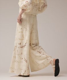 GRACE CONTINENTAL カットワークバギーパンツ